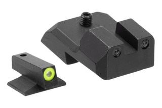1911 night sight set with yellow front ring.